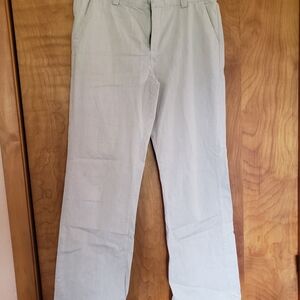 Light Tan Women's Straight-Leg Trousers, 98% Cotton